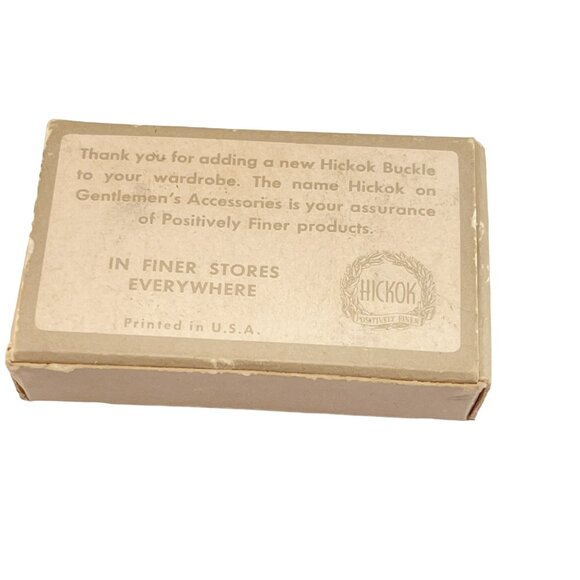 Hickok Gold Tone Initial T Belt Buckle Late 1950s in Box - Picture 9 of 9